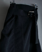 "Yohji Yamamoto" double zip asymmetric skirt
