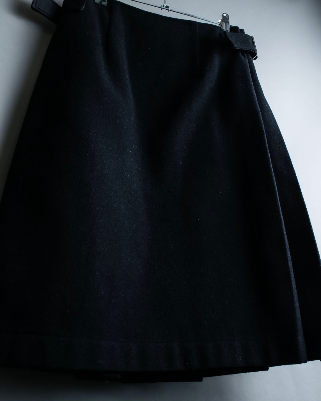 "Tricot Comme des Garçons" wool pleated wrap skirt