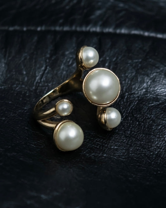 "Dior" pearl tree design ring