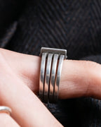 “GUCCI” silver 925 quadruple ring