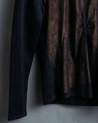 90's Italian sheer layered gathered knit