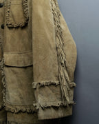 Vintage suede fringe jacket