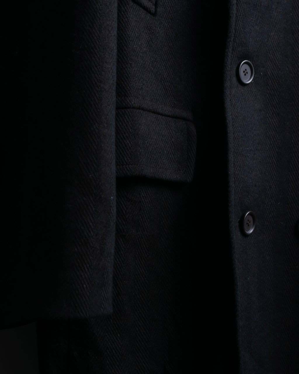 Vintage herringbone drop shoulder p coat