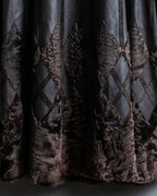 "Guy laroche" vintage real fur leather coat