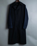"Y's 2018 aw" Long coat with euphemistic lapels and different materials