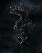 “Tiffany&Co”twisted cross designed silver 925 necklace