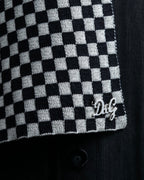 "DOLCE&amp;GABBANA" checkered pattern glitter stole