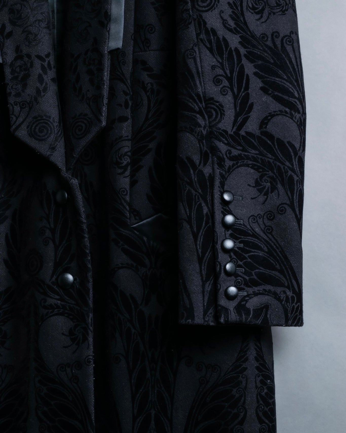 "Just Cavalli" Botanical tattooed wool coat