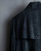 “Burberry Black Label” Trench coat designed long check shirts