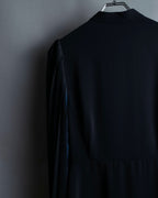 “Karl Lagerfeld” pleats designed stand collar summer dress