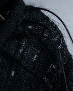 "FENDI" Hair fringe sheer combination summer knit