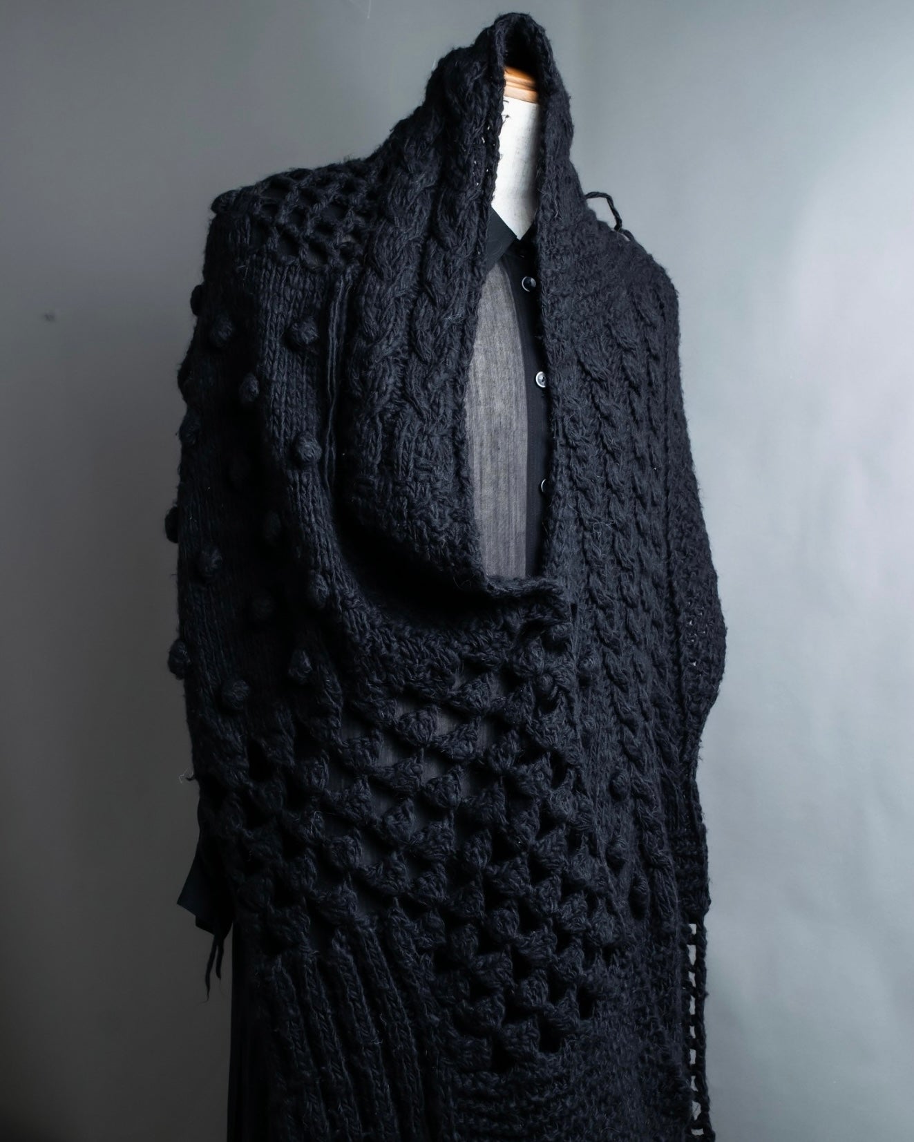 "MM6" Alpaca wool blend super long muffler