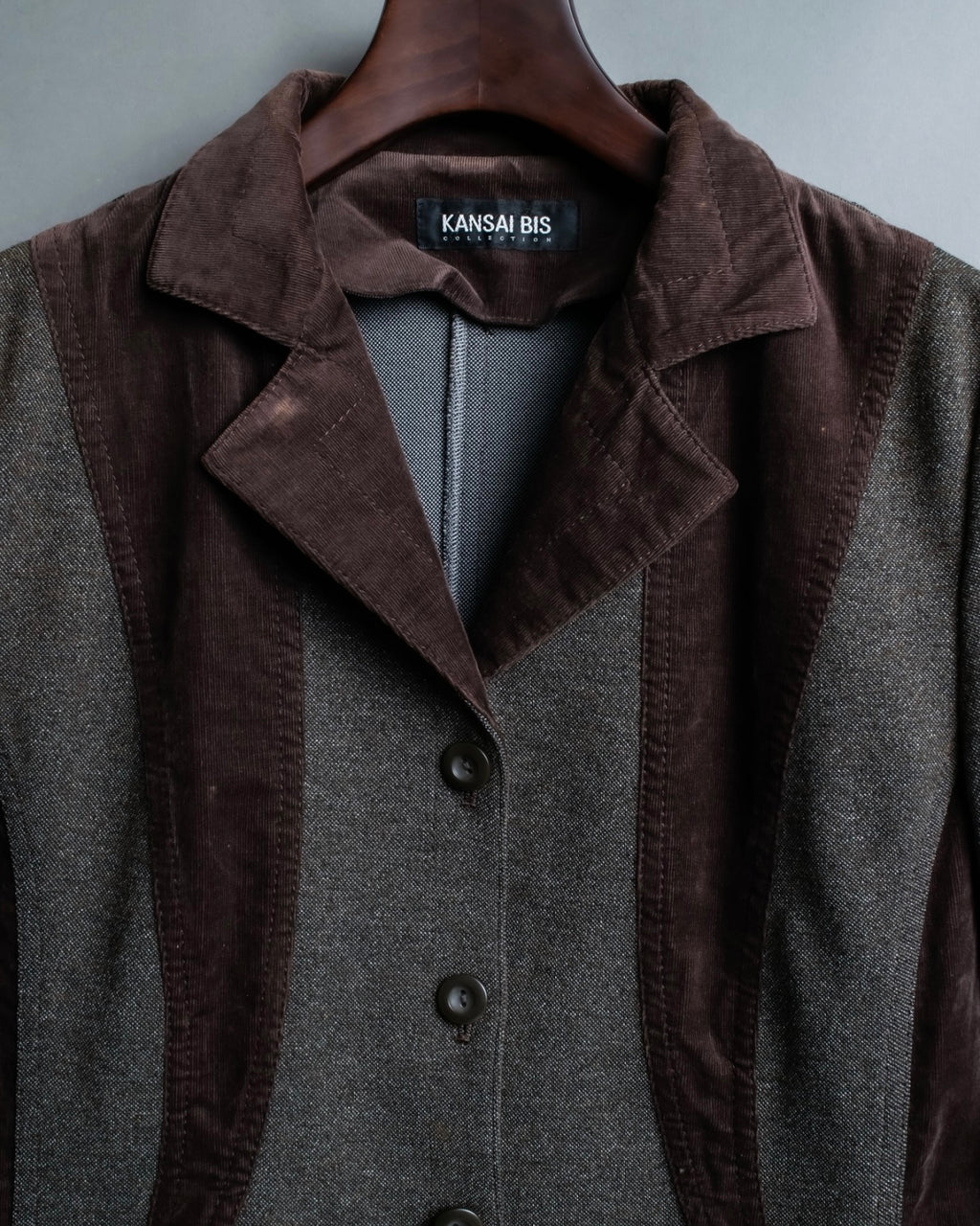 "KANSAI BIS" tailored corduroy combination jacket