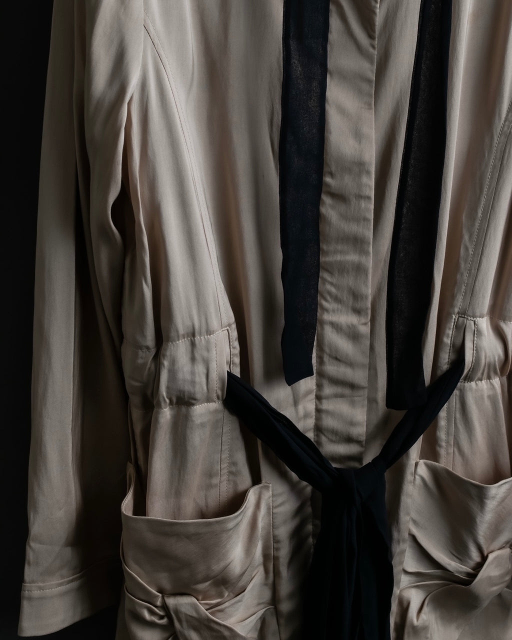 "VALENTINO" Drawcord design luxury long hoodie