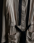 "VALENTINO" Drawcord design luxury long hoodie