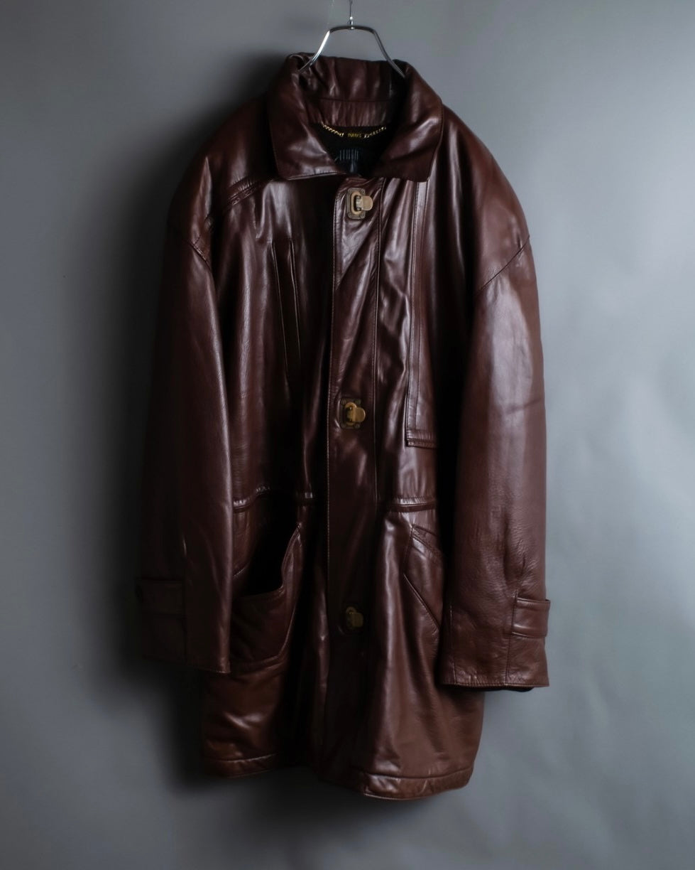 Vintage super oversized leather coat