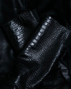 "Maison Martin Margiela" high quality crocodile leather long boots