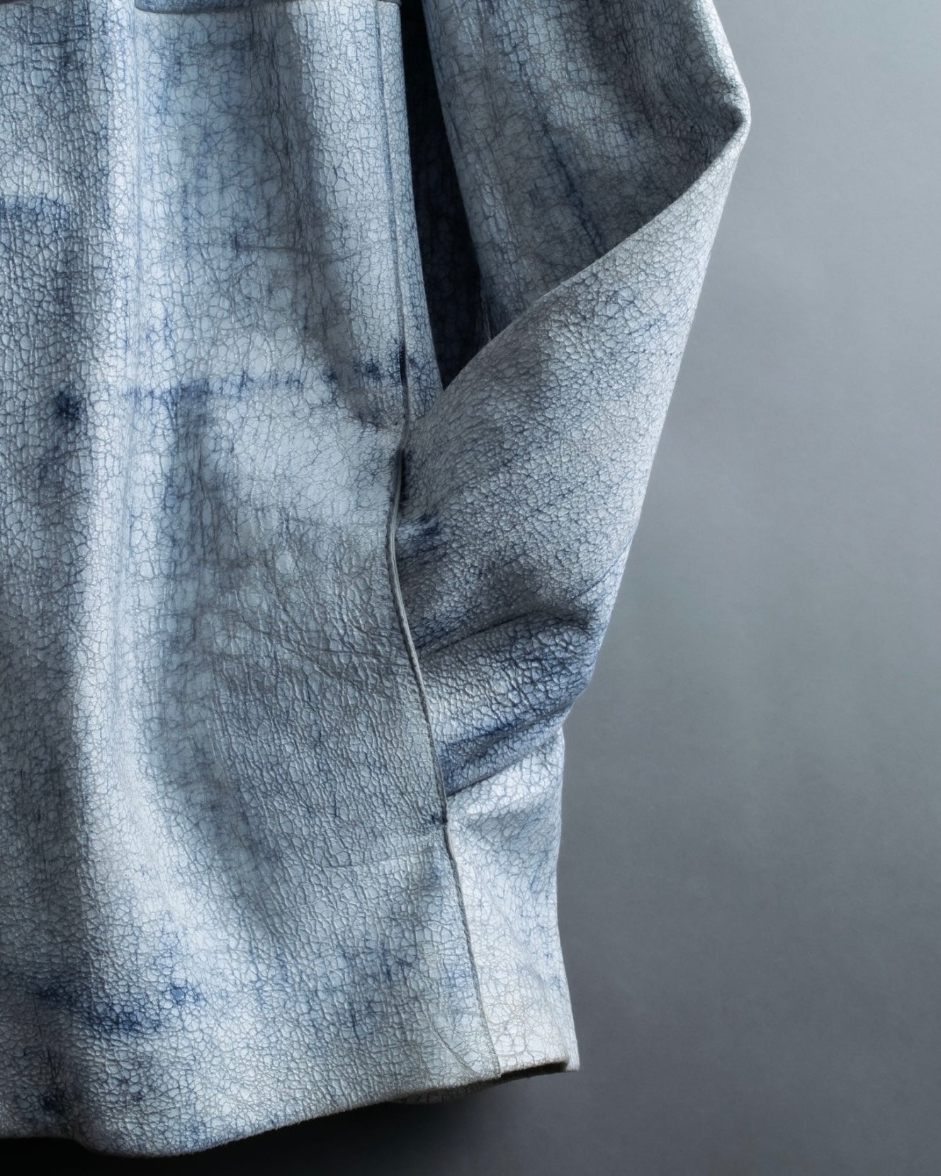 "CRISTIANO di THIENE"Crack design white leather jacket