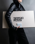 "Sergio Rossi" Double line zip long leather boots