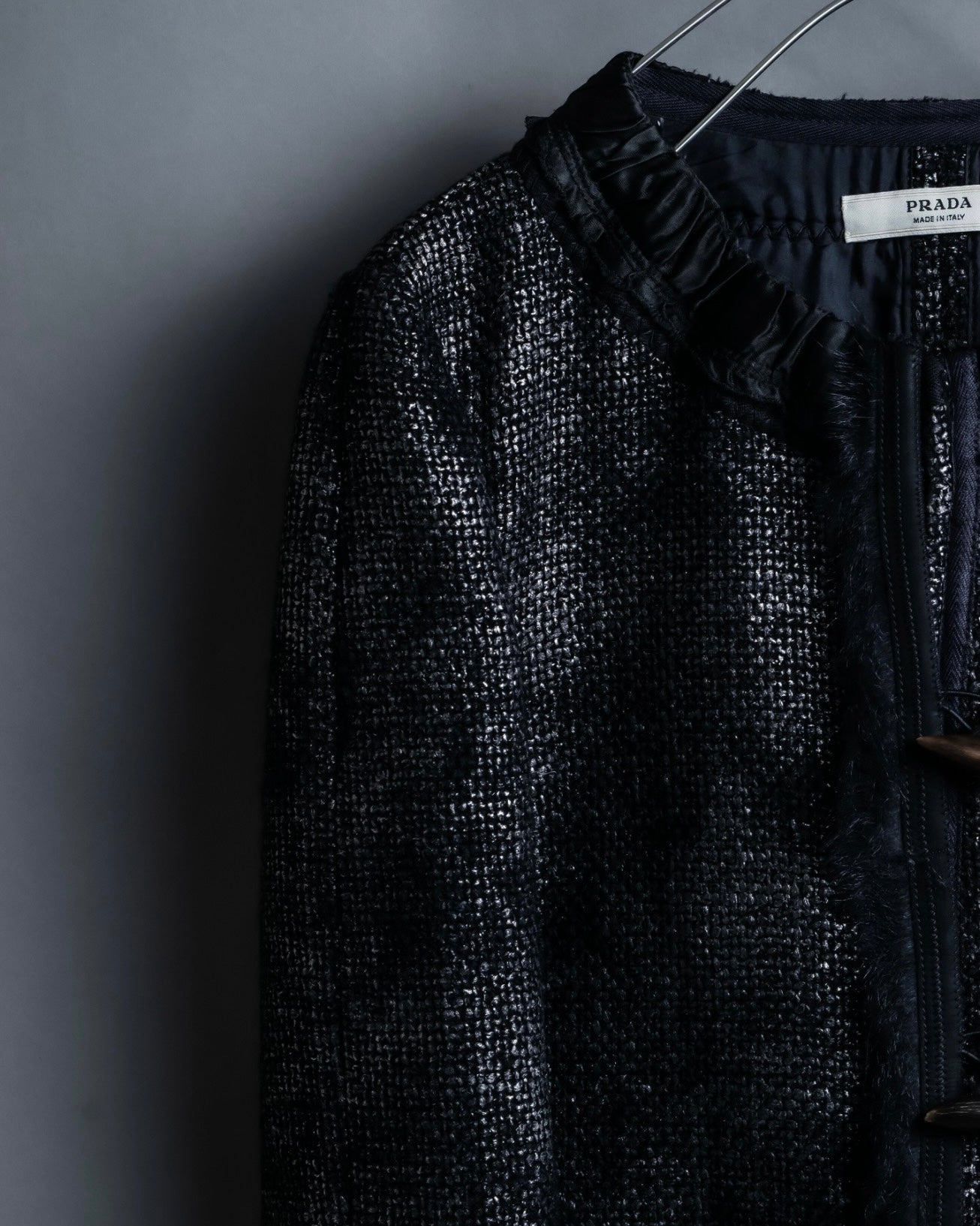 "PRADA" sheep fur wool duffel jacket