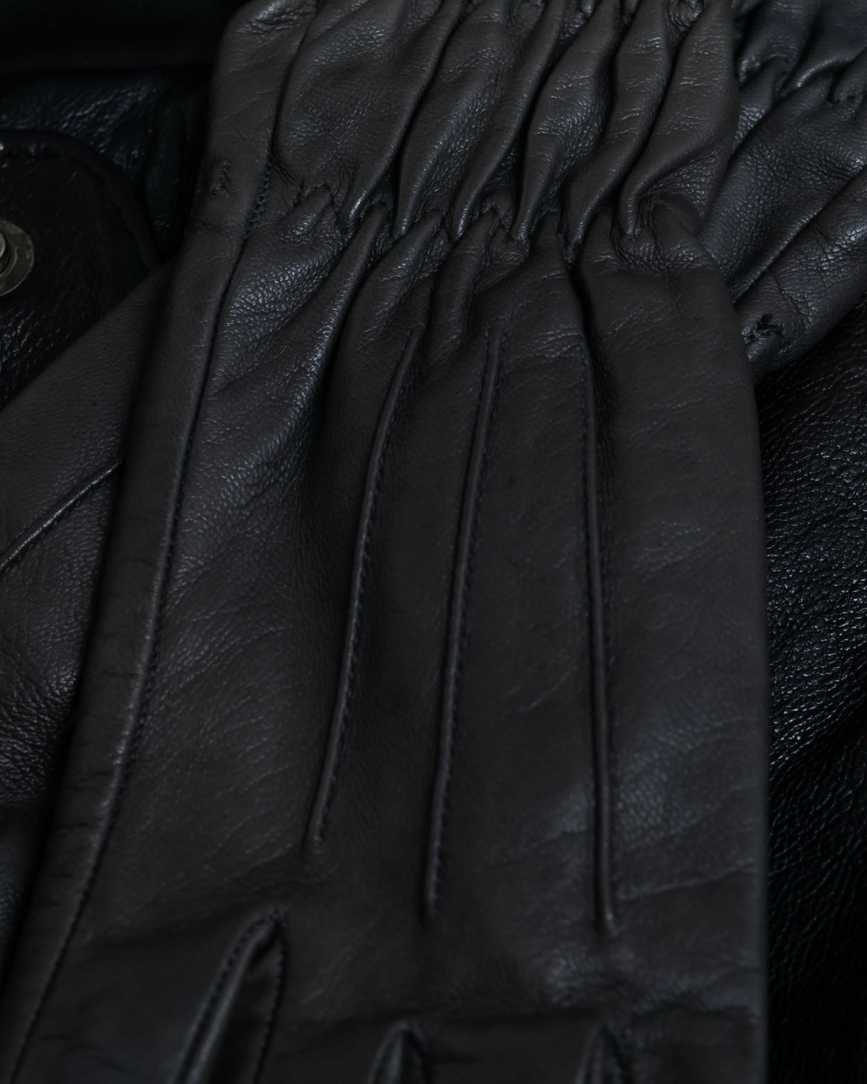 "Vintage COACH" leather shirred long gloves