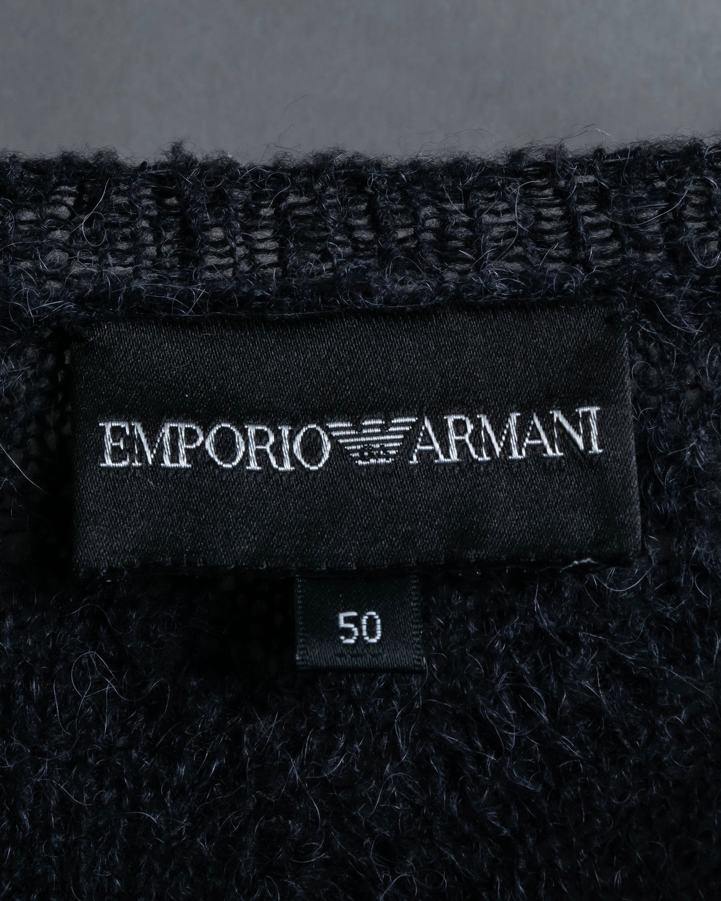 “Emporio Armani” oversized bicolor mohair knit