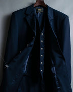 Embroidered oversized jacket coat with vest