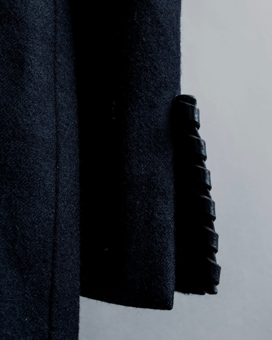 "GIANFRANCO FERRE" Virgin wool leather piping jacket