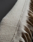 "MM6" Arm fringe design knit dress