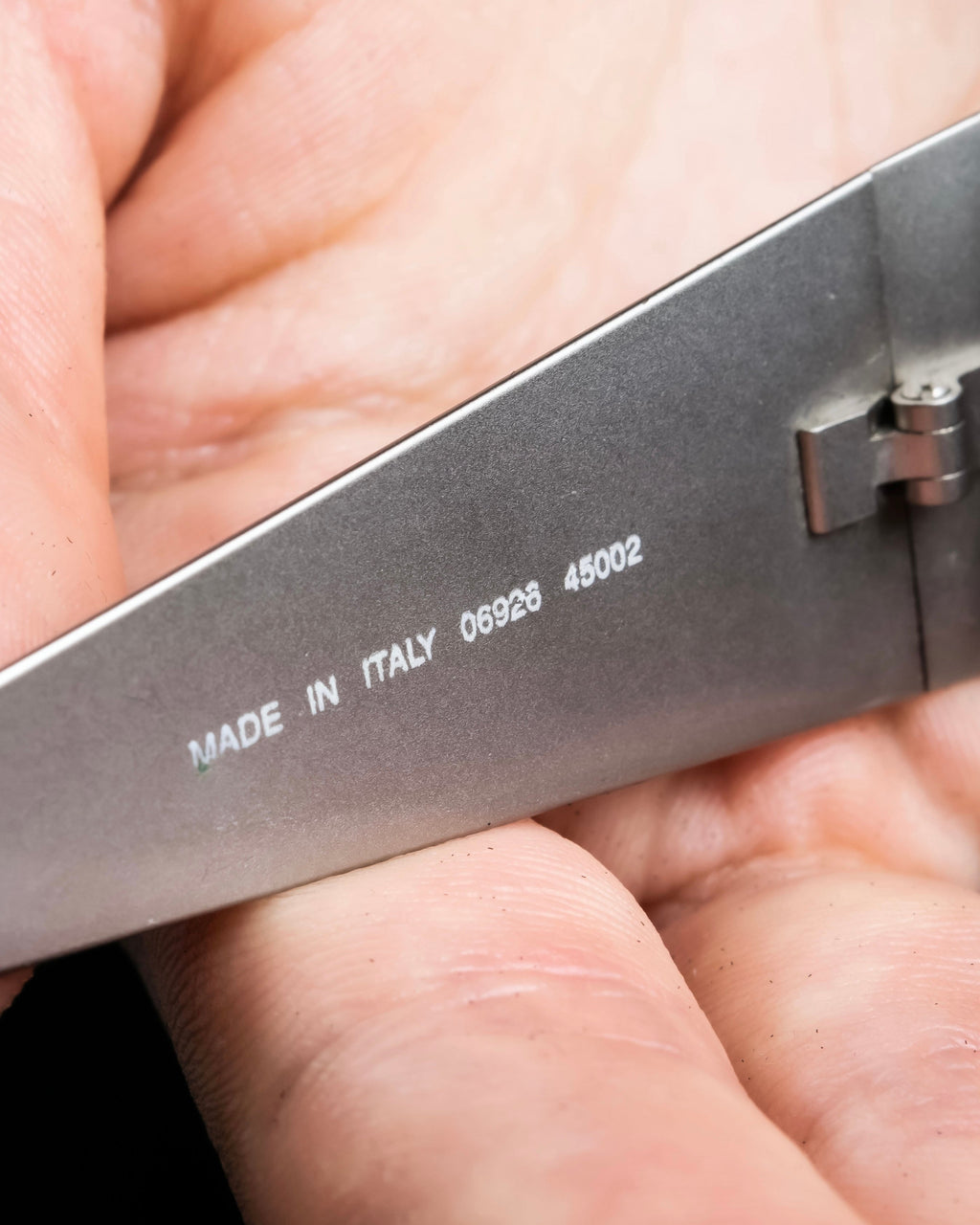 “CHANEL”  metal plate flame oval sunglasses