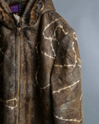 "NIEDIECK" Yarn sewn fur special hoodie jacket