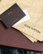 "Louis Vuitton" square toe leather lace-up boots