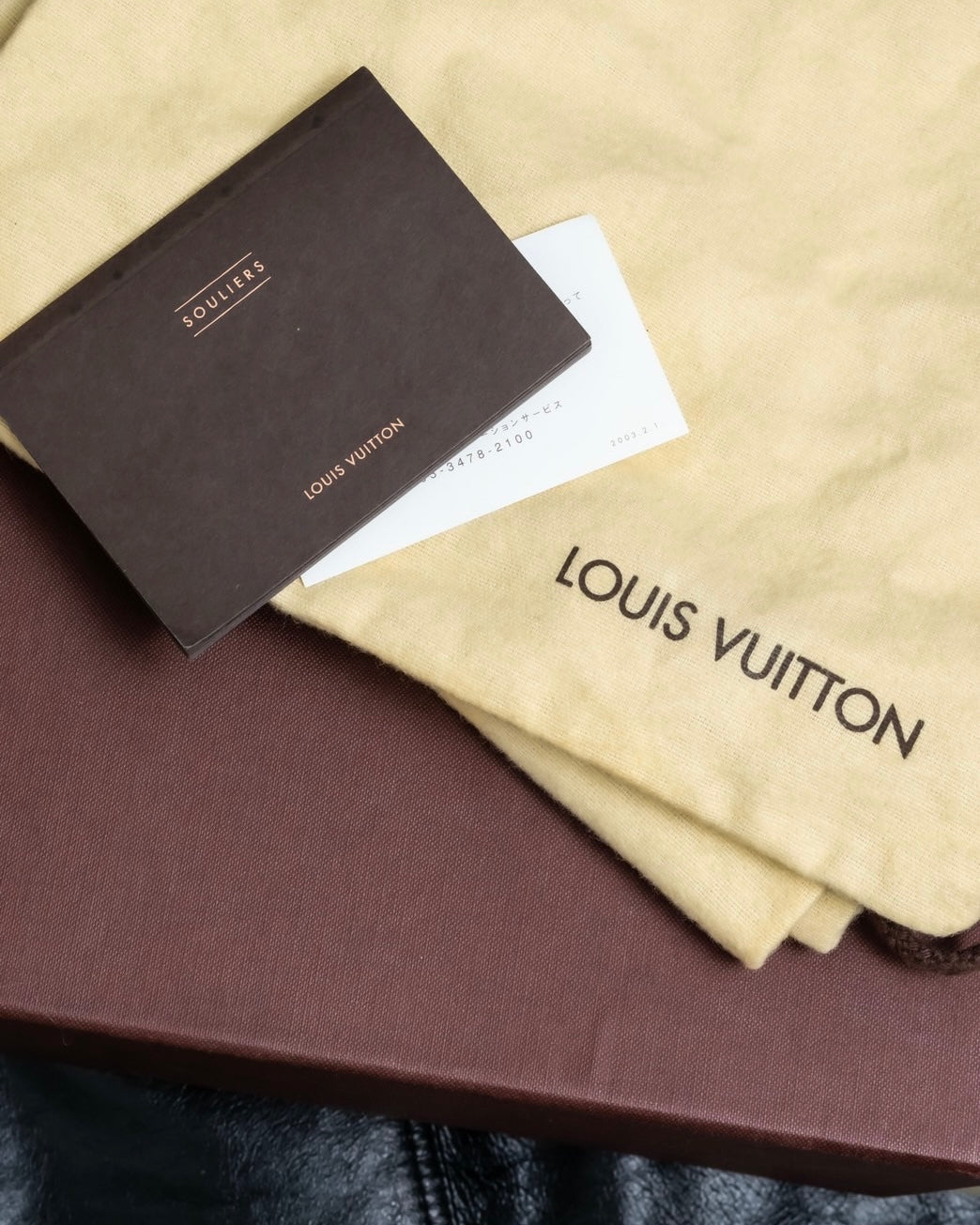 "Louis Vuitton" square toe leather lace-up boots