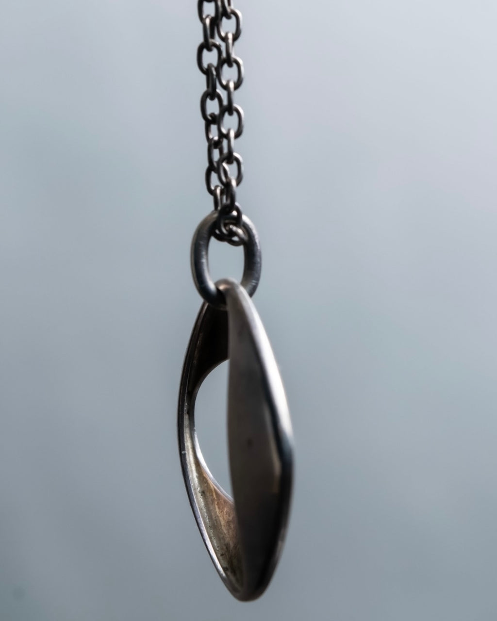 “Georg Jensen” inside out designed silver chain necklace