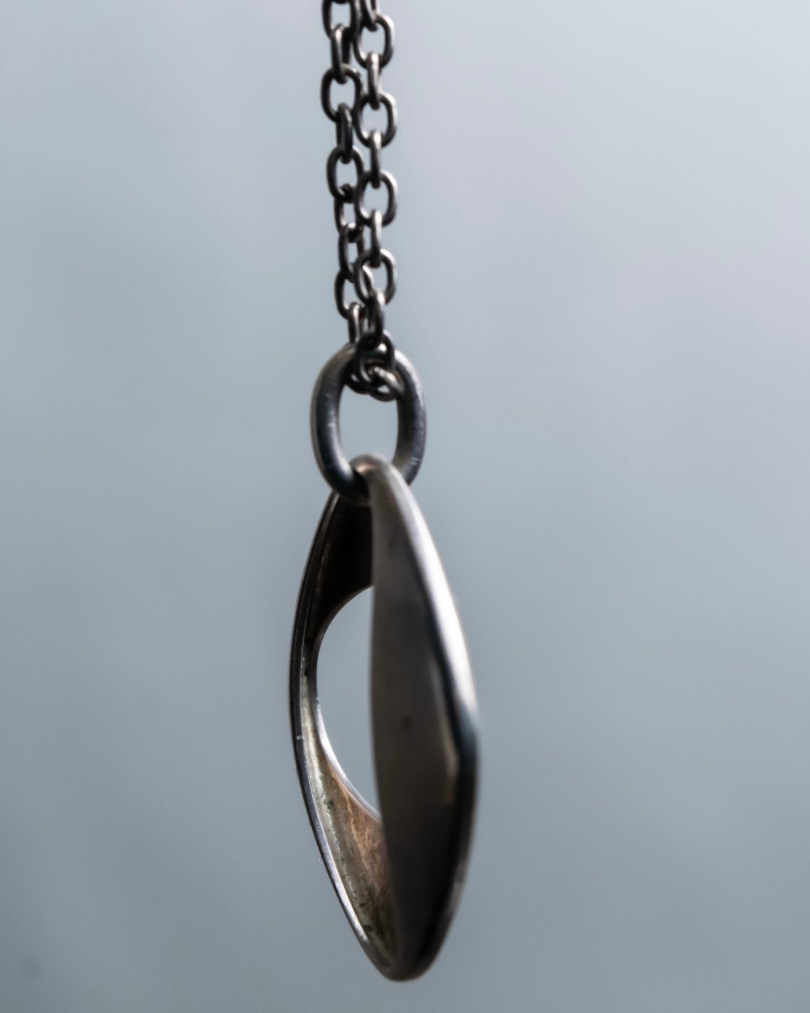 “Georg Jensen” inside out designed silver chain necklace