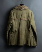 Vintage kargan lamb suede combination jacket