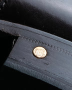 “CELINE” round toe dark brown leather long boots