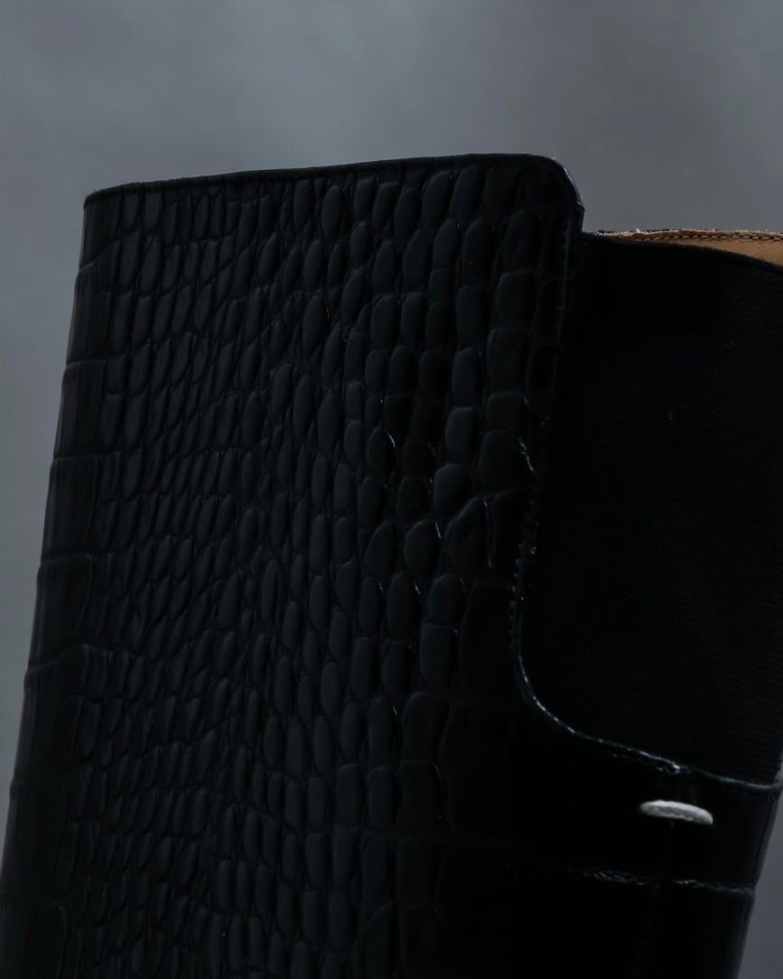 "Maison Martin Margiela" high quality crocodile leather long boots