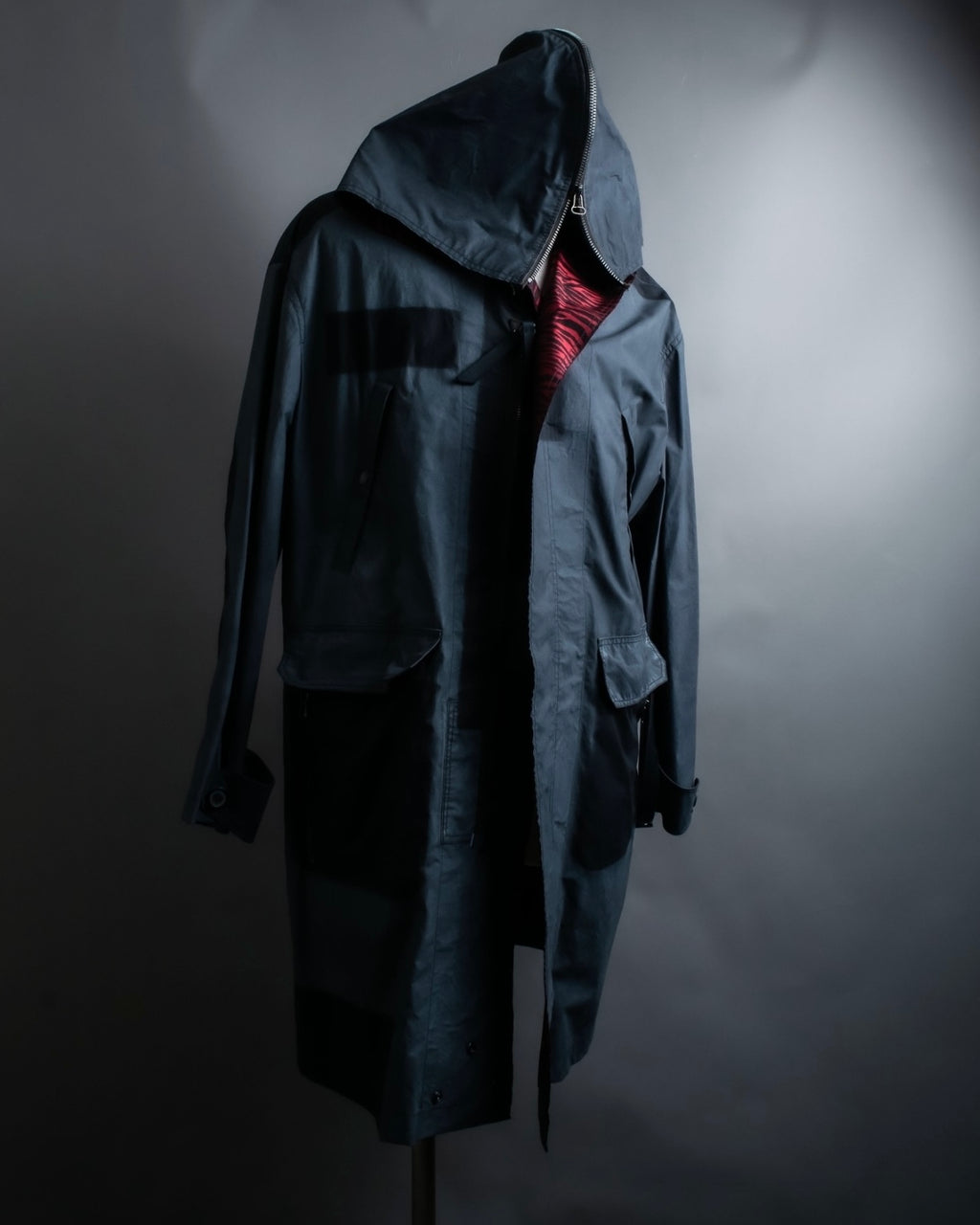 "LANVIN paris" mint condition silk blend double zip spring coat