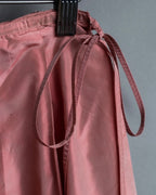 Pink Silky Flare Skirt