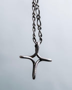“Tiffany&Co”twisted cross designed silver 925 necklace