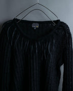 "FENDI" Hair fringe sheer combination summer knit