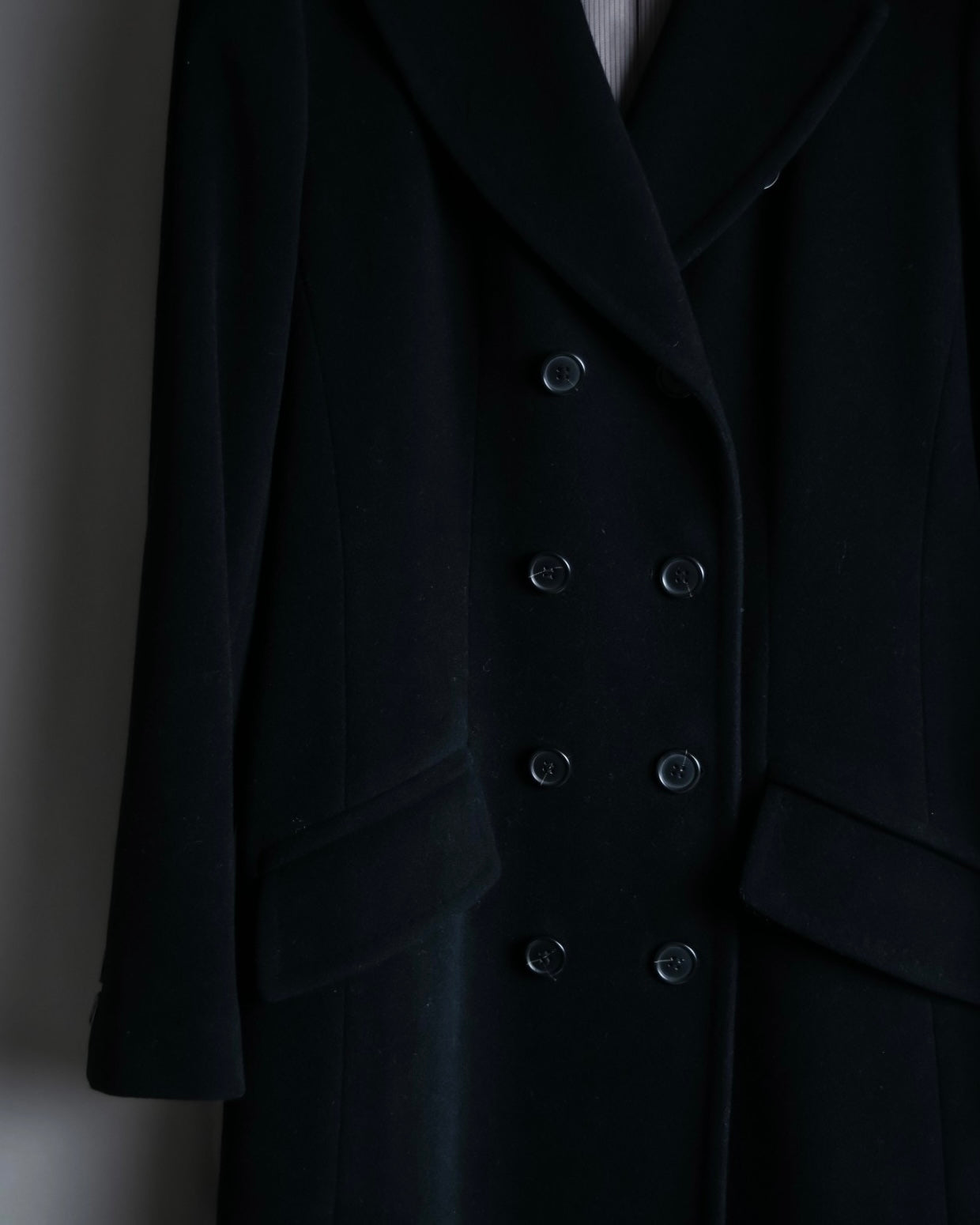 Vintage cashmere blend super long coat