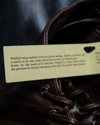 "PIUMELLI" Dead stock lace up long leather gloves