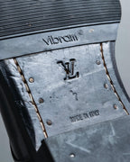 "Louis Vuitton" square toe leather lace-up boots