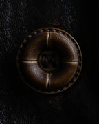 Vintage Thick Leather Red Trench Coat