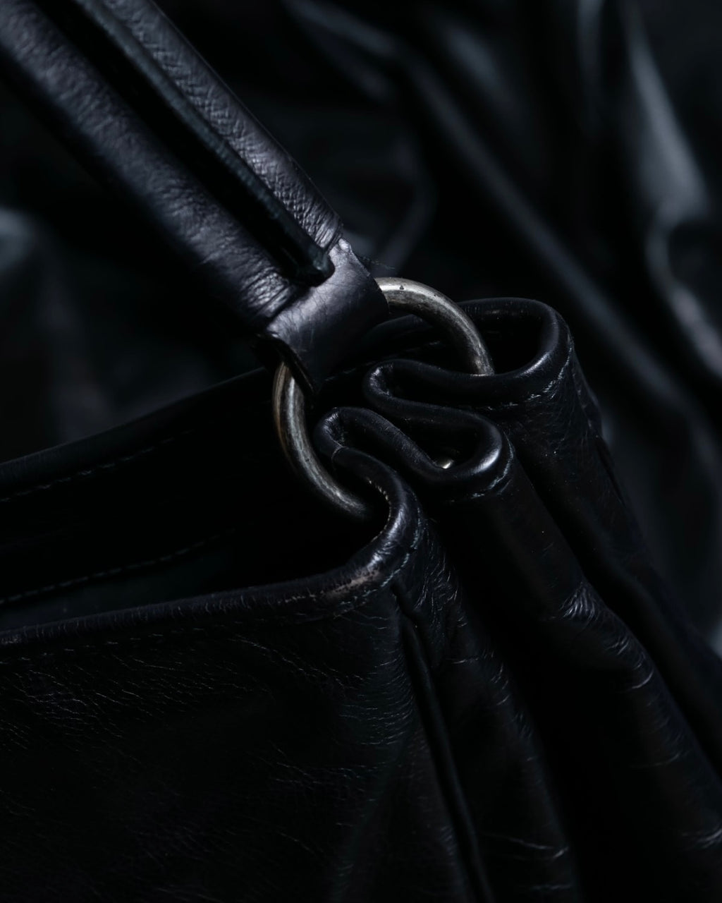 "YSL" Leather belt detail shoulder bag