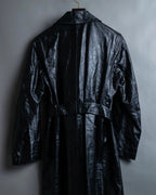 "tricot Comme des Garçons" Archive leather trench coat
