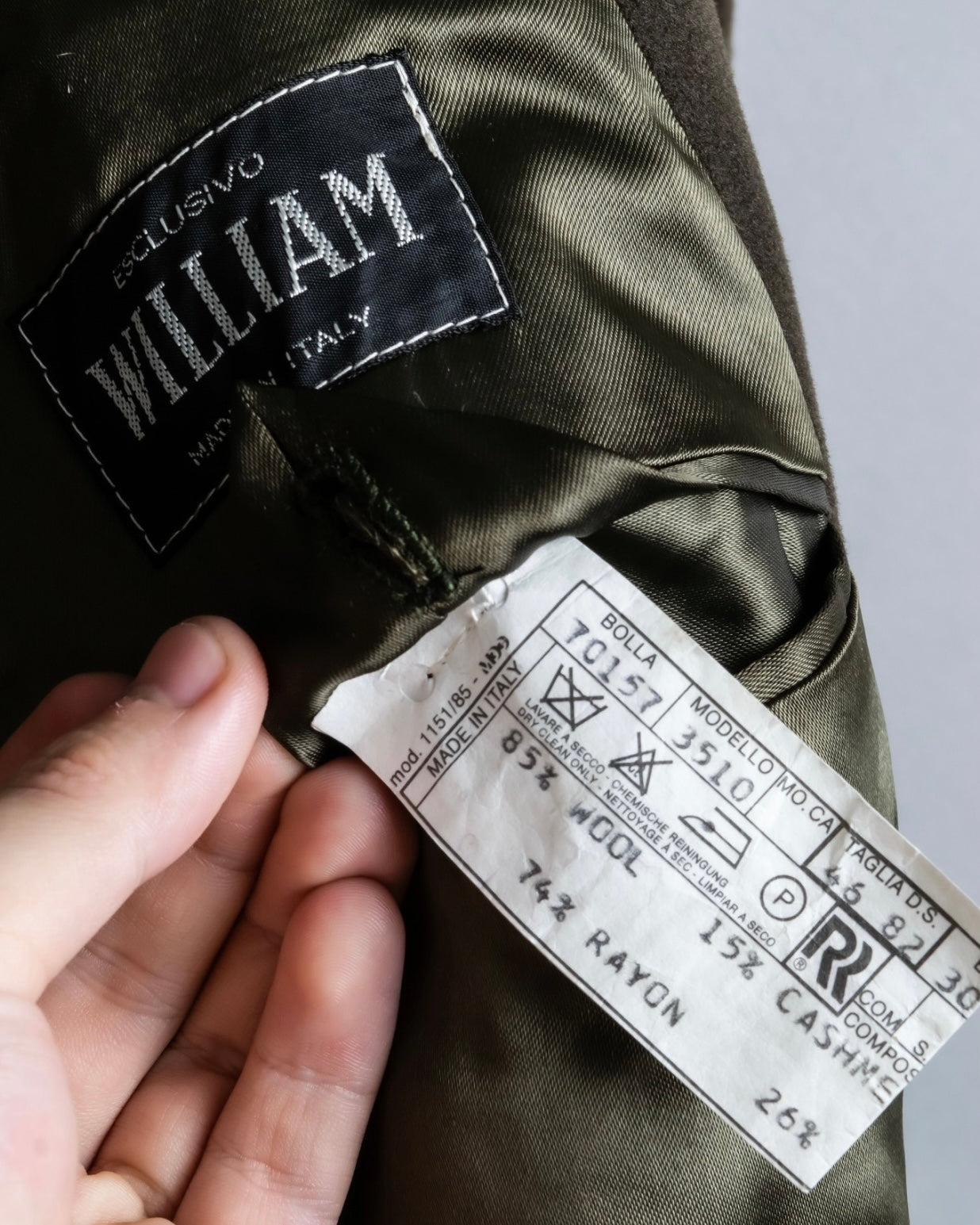 "WILLIAM" Beautiful oversized cashmere brand double-breasted coat