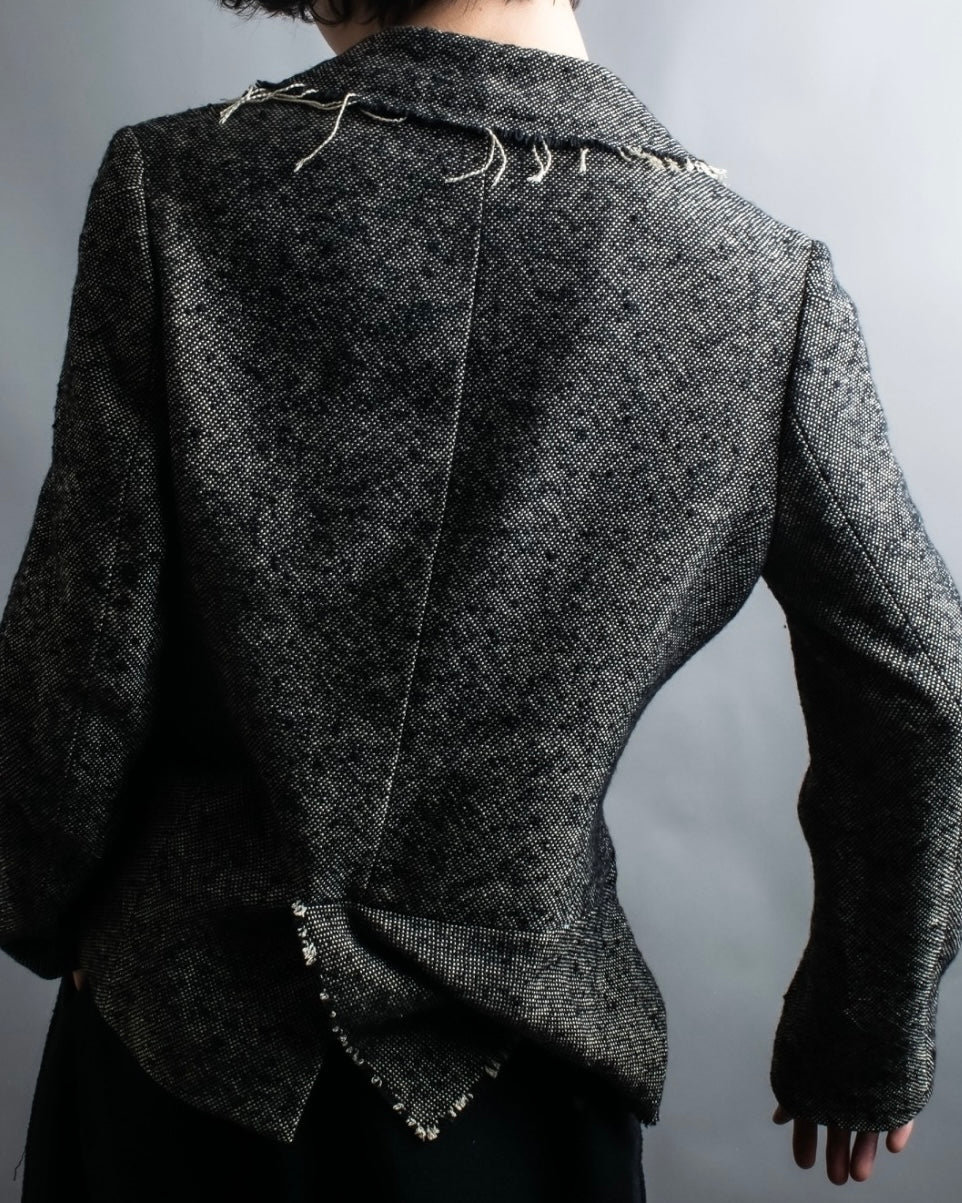 "Yohji Yamamoto +NOIR" Frill smoking jacket